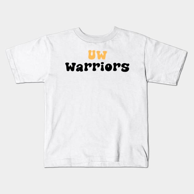 UW Warriors Kids T-Shirt by stickersbyjori